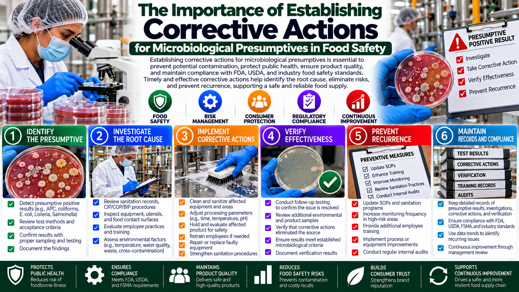 Infographic: corrective actions for microbiological food safety