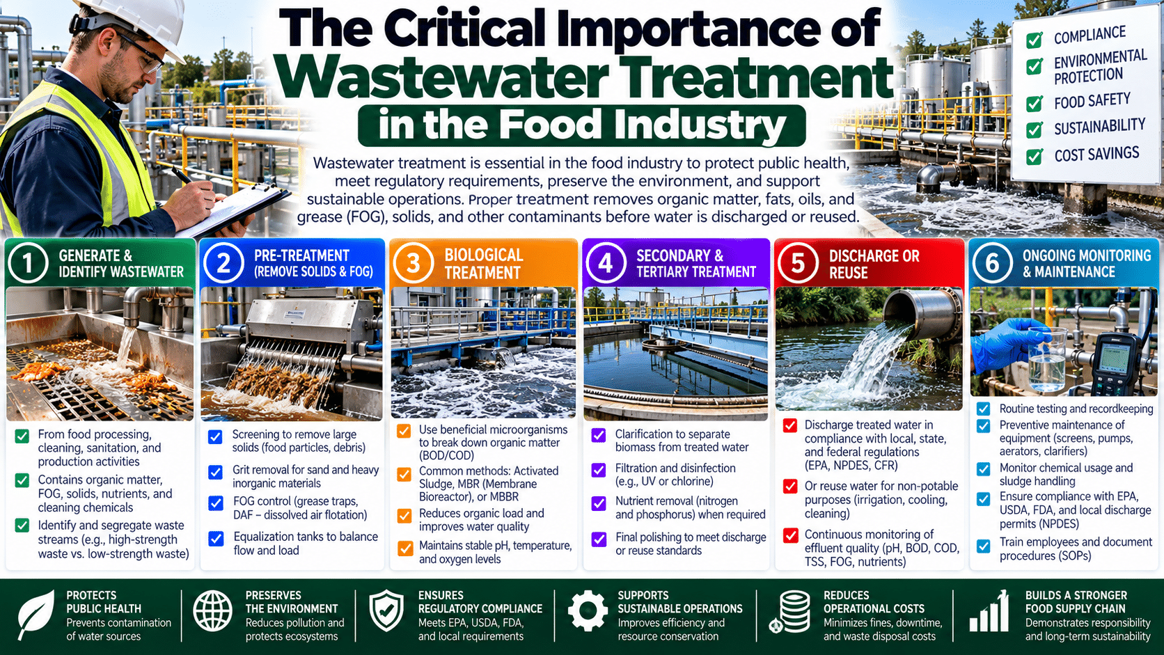 Infographic: wastewater treatment in the food industry