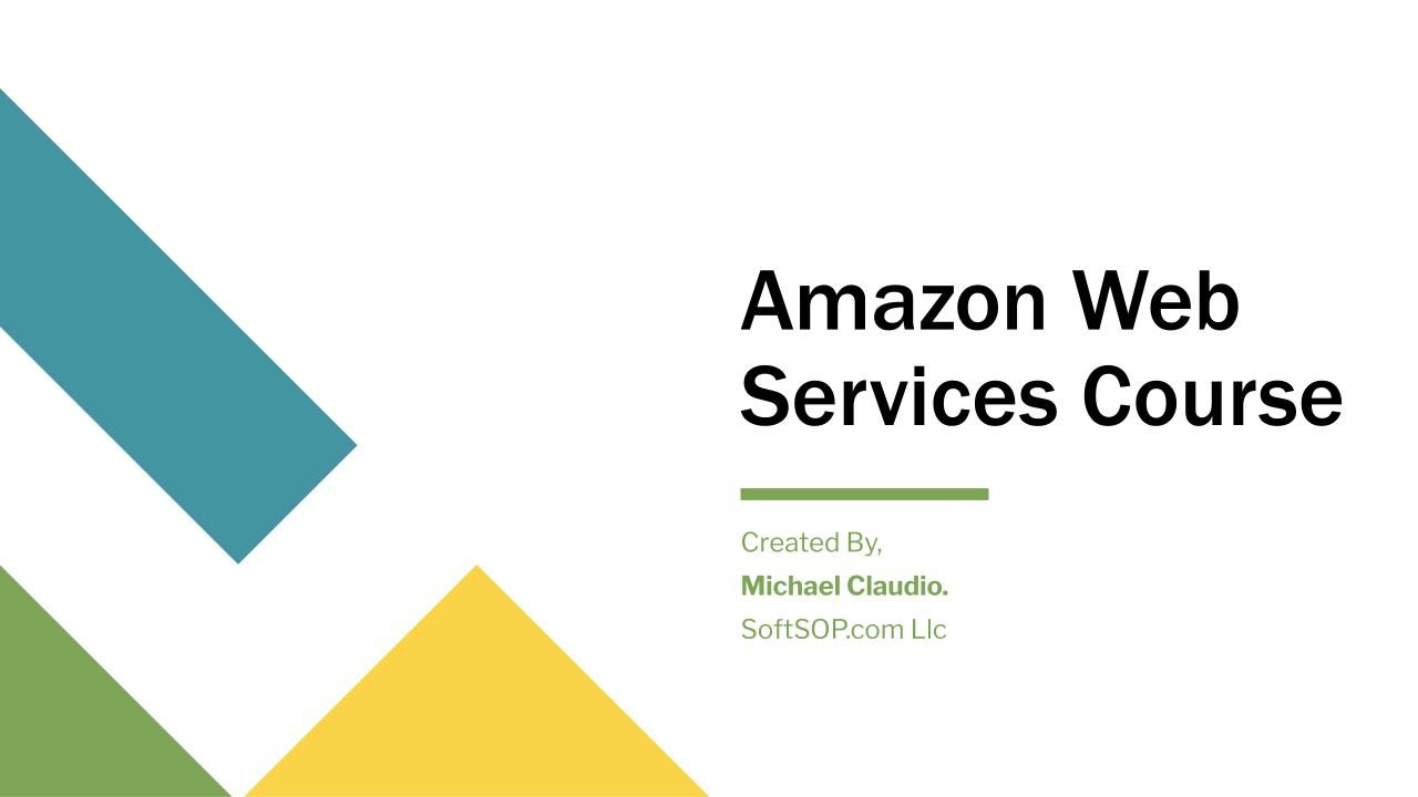 Amazon Web Services course title slide