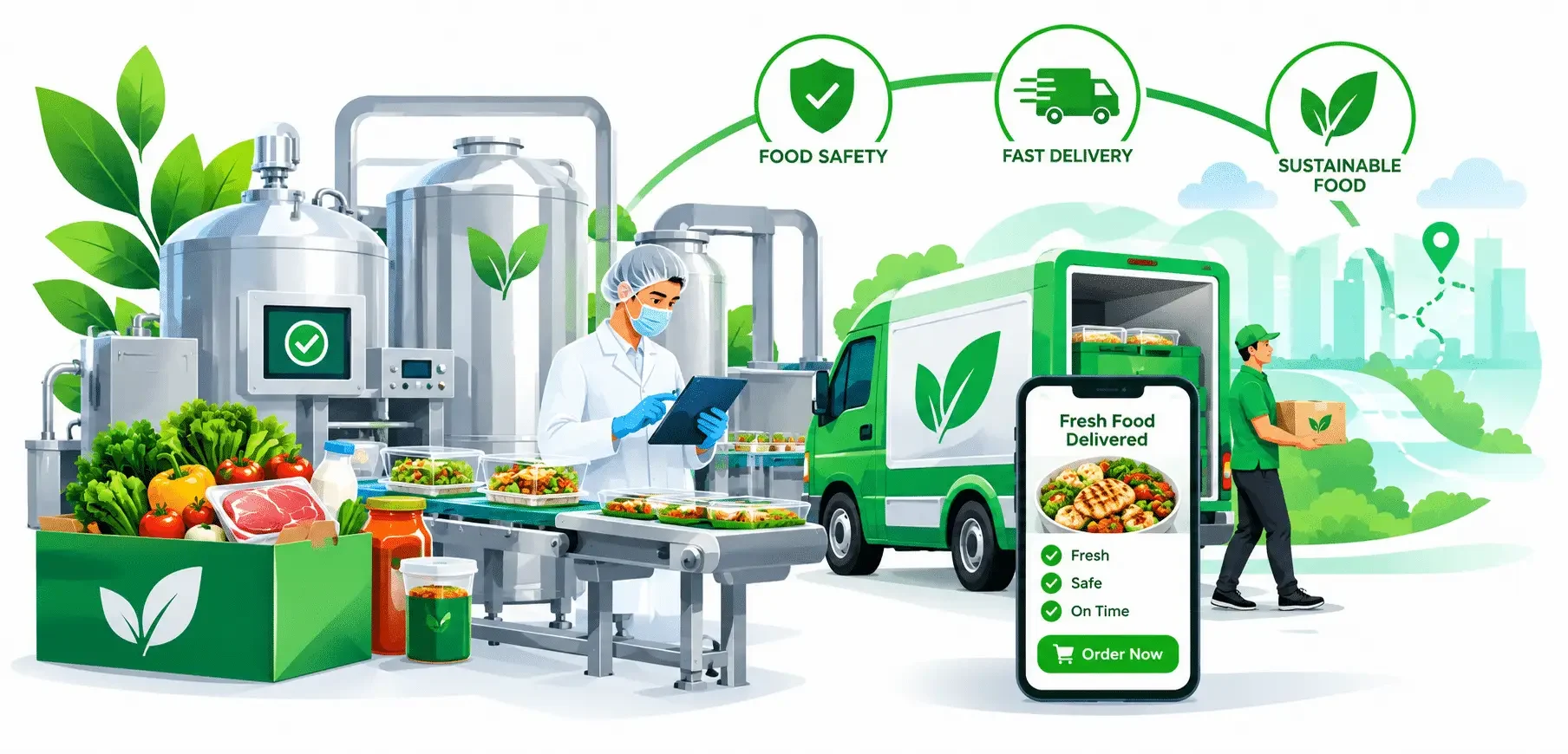 Fresh food production and delivery service
